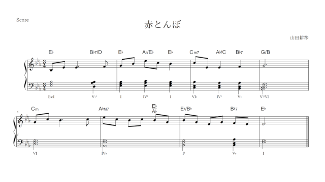 楽譜：装飾音の復元・分散和音化